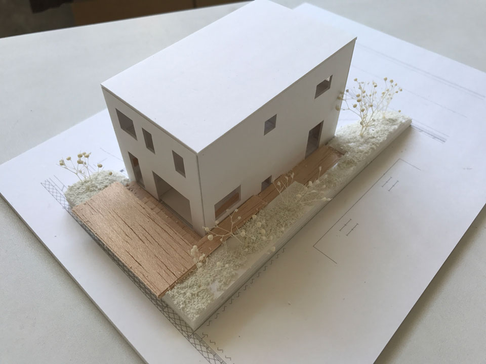 住宅プレゼンテーションの住宅模型