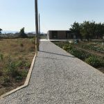 砂利（目地）敷き完了