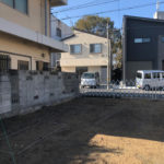解体後の地縄による配置確認