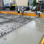 底盤コンクリート打設-高松市桜町の家