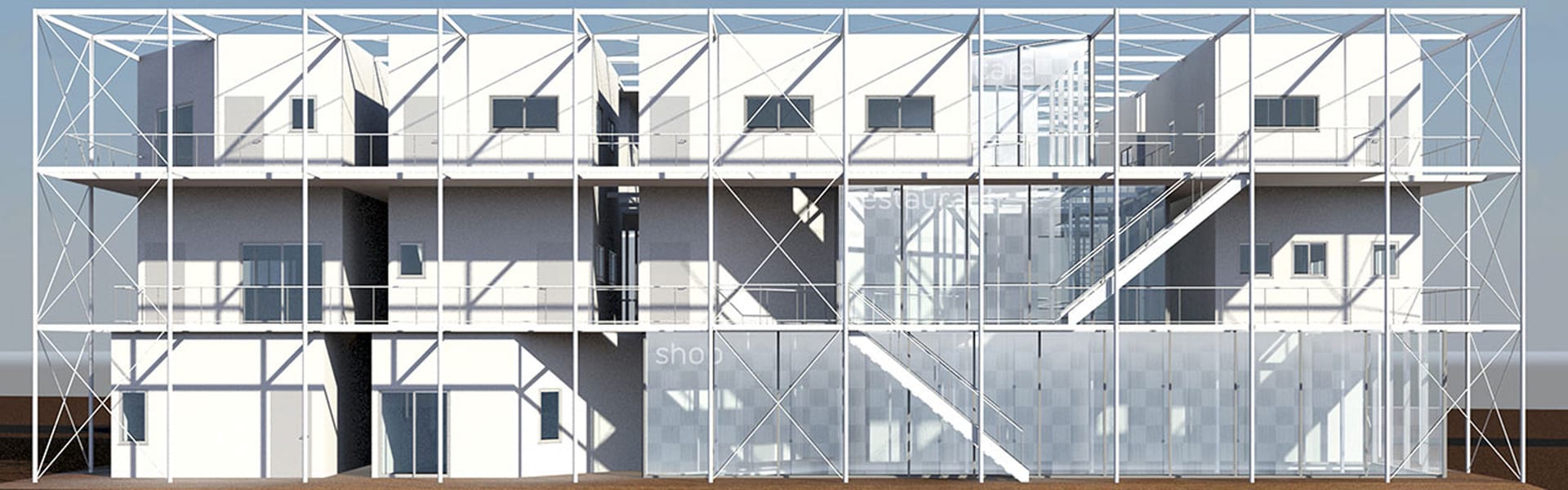 RL-01 集合住宅 — ファサード