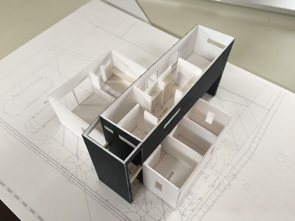 住宅建築模型の制作過程