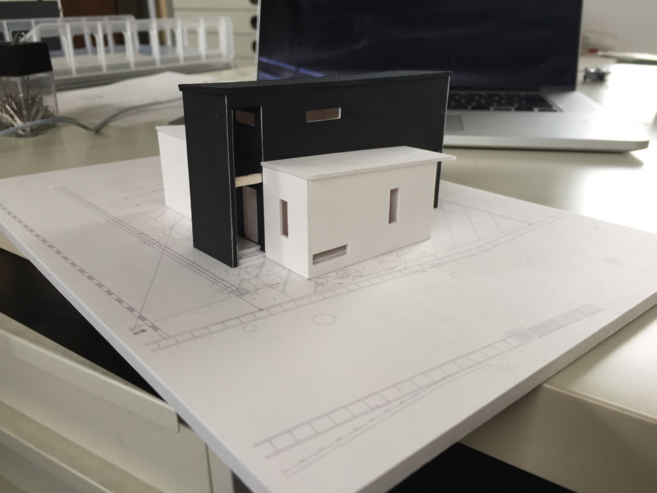 住宅のモデルの制作過程