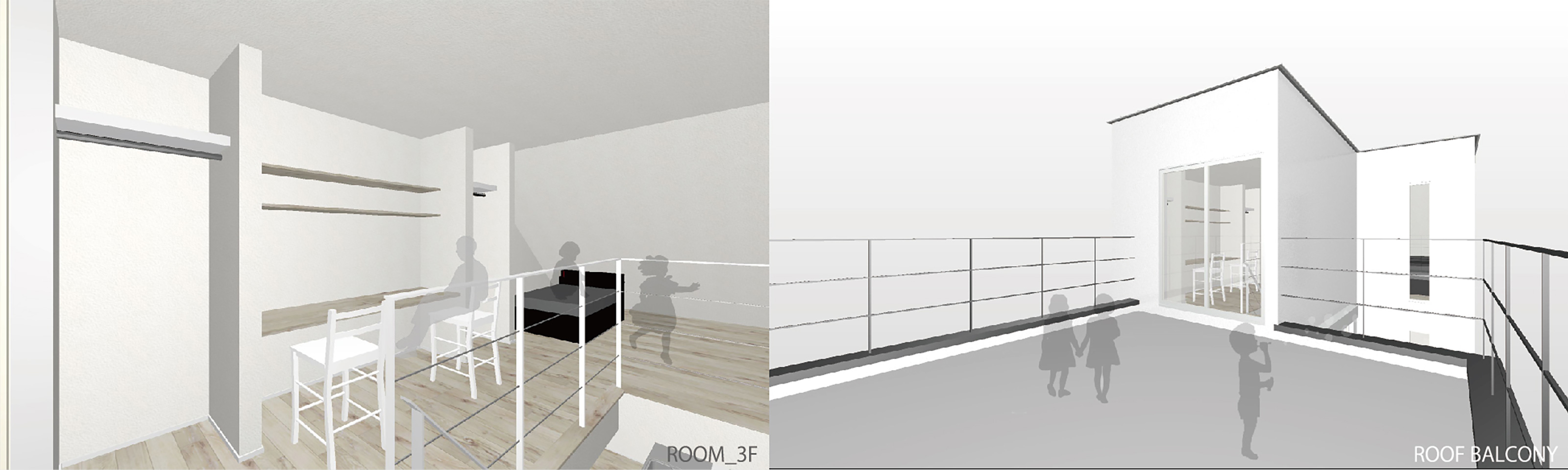 Study and roof balcony