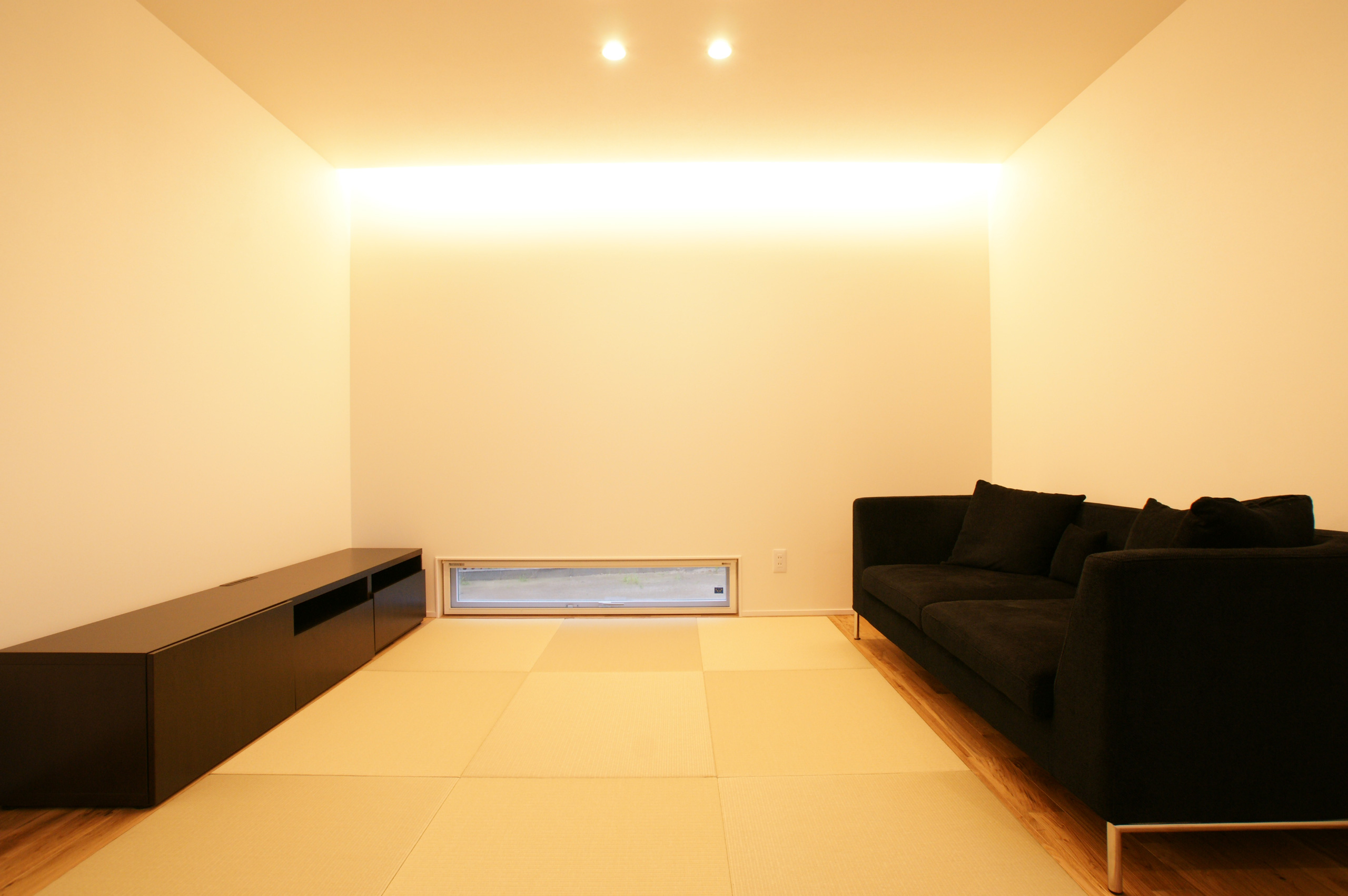 Horizontal window to mountains