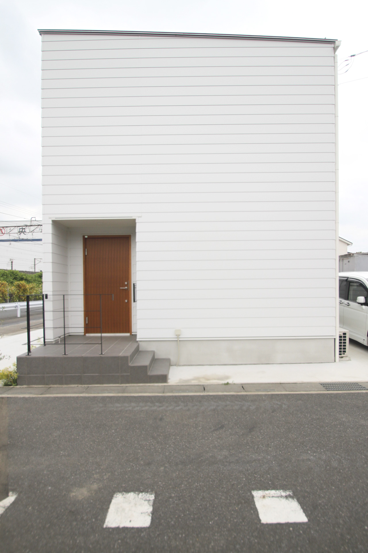 Closed stylish facade