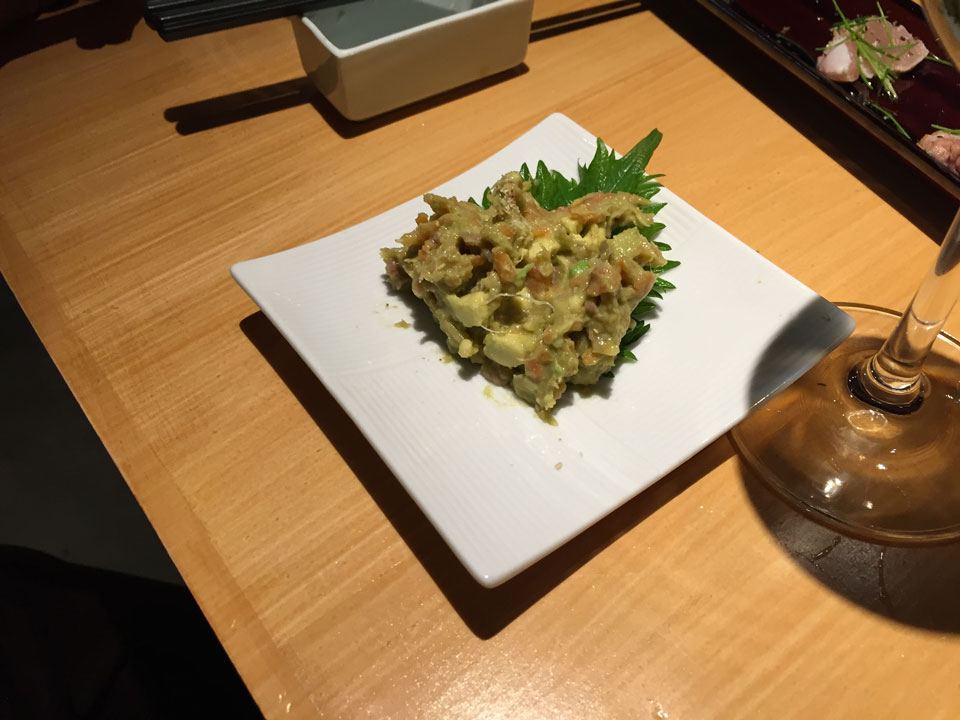 サーモンのなめろう