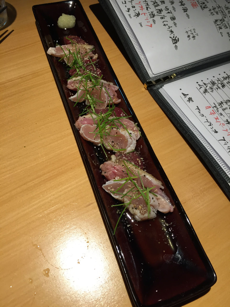 鶏ささみとレバーのカルパッチョ