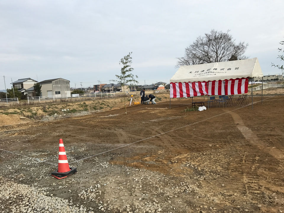 地鎮祭 縄張りの様子